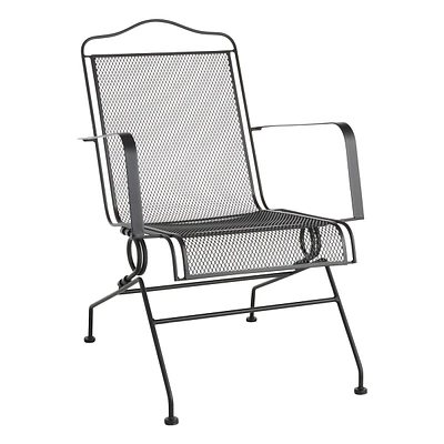 Black Wrought Iron Patio Motion Chair