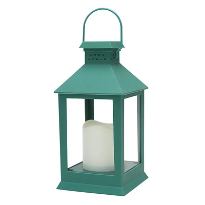 Turquoise Solar Outdoor Lantern, 9"