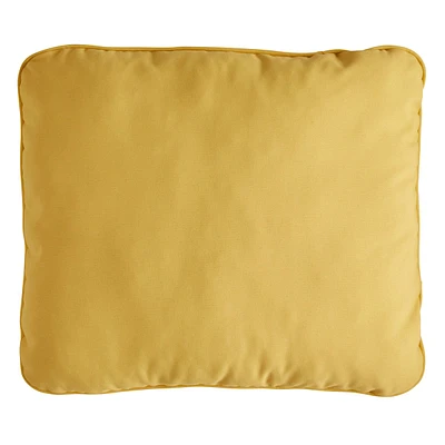 Butter Yellow Canvas Corded Outdoor Back Cushion