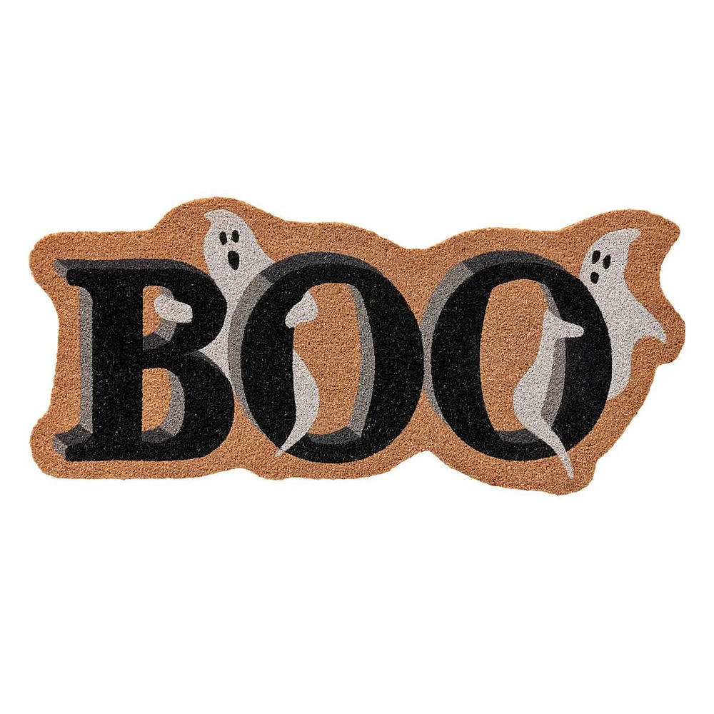 Boo Ghost Shaped Coir Mat, 22x47