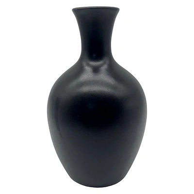 Matte Black Ceramic Vase