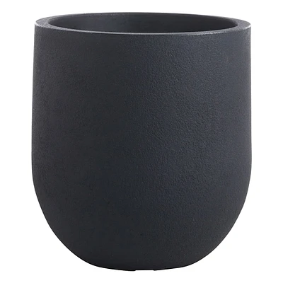 Japi Black Rustic Cask Outdoor Planter, Small