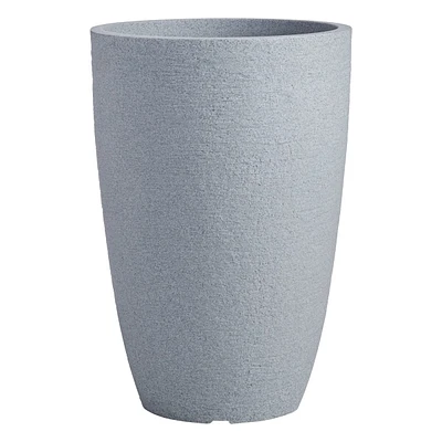 Japi Grey Granite Modern Conic Outdoor Planter, Medium