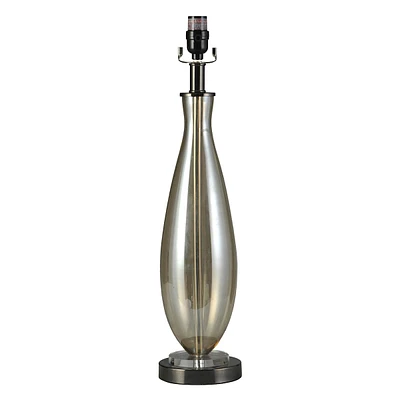 Smoke Glass Table Lamp Base, 24"