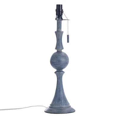 Blue Metal Table Lamp Base, 22"