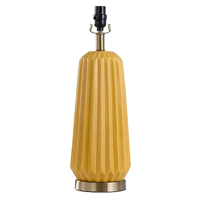 Orange Ceramic Table Lamp Base, 21"