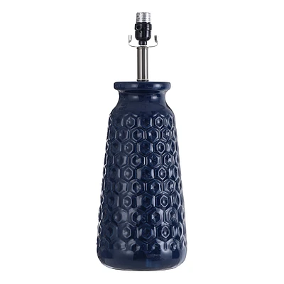 Navy Blue Ceramic Table Lamp Base, 22"