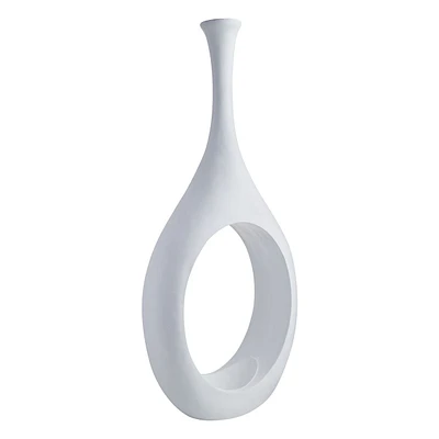 White Open Floor Vase