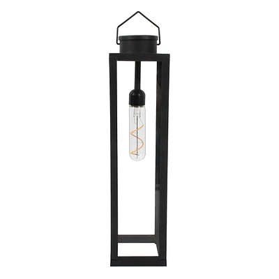 Crosby St. Black Outdoor Solar Lantern