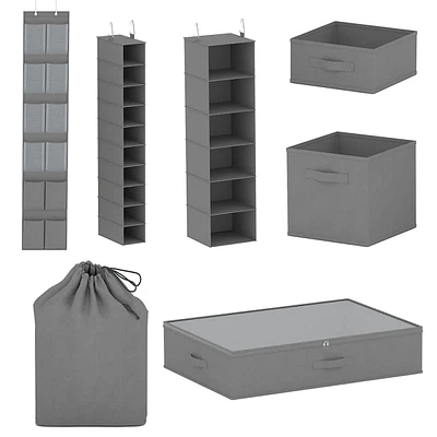 6-Piece Closet Organization Set, Grey