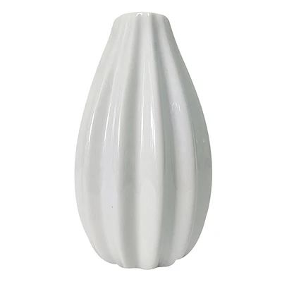 Fluted Ceramic Bud Vase