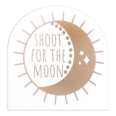 Sage Serenity Shoot For The Moon Shaped Wood Tabletop Sign, 5"