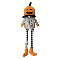 Fabric Jack-o'-Lantern Gnome Shelf Sitter, 20"