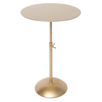 Bella Adjustable Accent Table, Antique Gold Finish