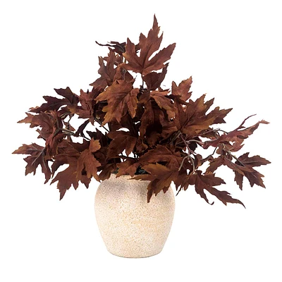 Maple Leaf Arrangement in Ceramic Pot, 16"