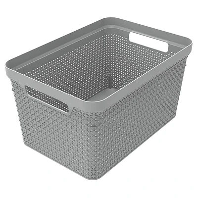 Ezy Mode Grey Storage Basket, Large