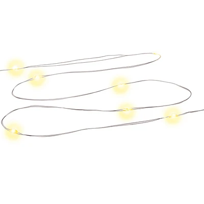 White Silver Wire String Lights