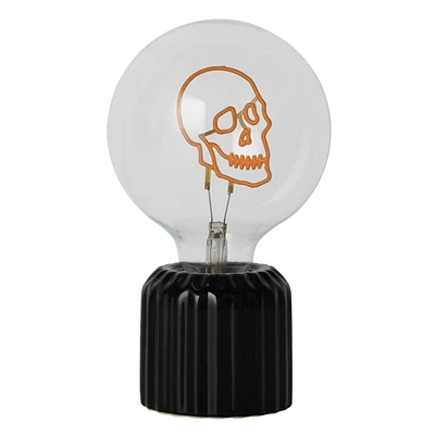 Black Skull Novelty Uplight, 8"