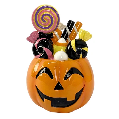 Candies in Jack-o'-Lantern Decor, 6.25"