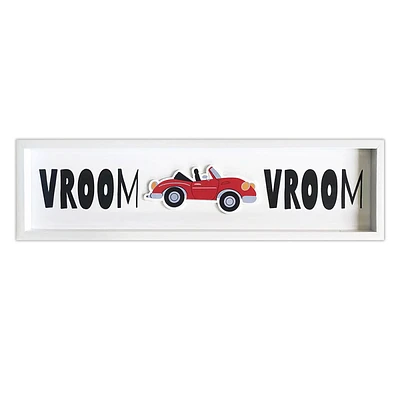 Tiny Dreamers Vroom, Vroom with Lifted Textured Car Wall Decor, 8x30