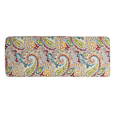 Paisley Chili Outdoor Bench Cushion