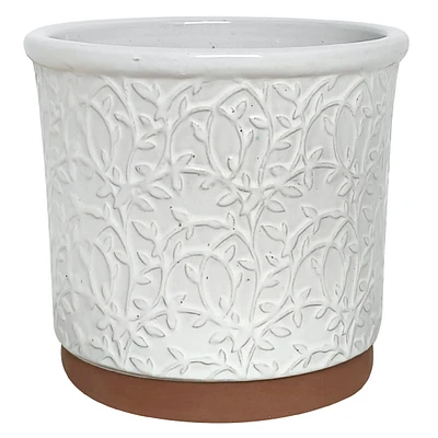 White Bloomsbury Ceramic Planter, Extra Small