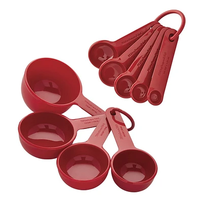 Universal Measuring Cups & Spoons Set, Red