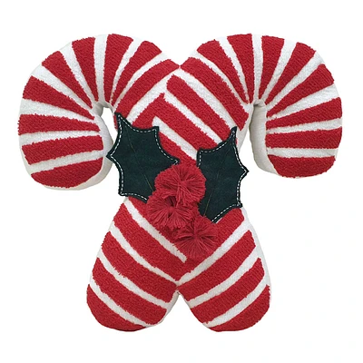 Candy Canes Shaped Throw Pillow, 4.5x18