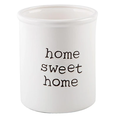 White Home Sweet Home Kitchen Utensil Holder