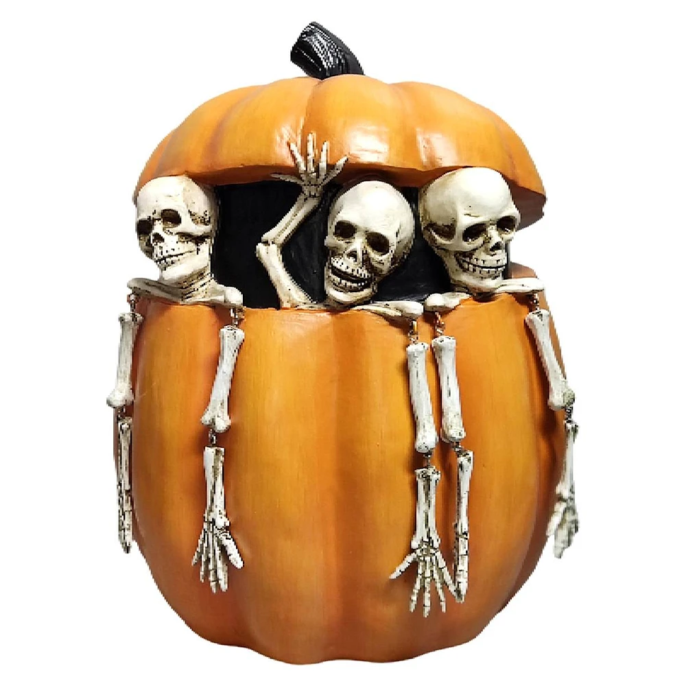 Skeleton Trio in Pumpkin, 13"