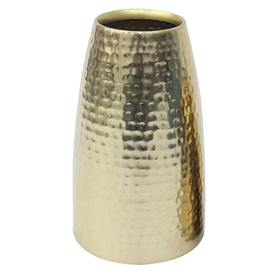 Gold Hammered Vase