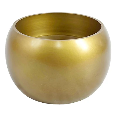 Round Bronze Metal Hurricane Candle Holder, 2.7"