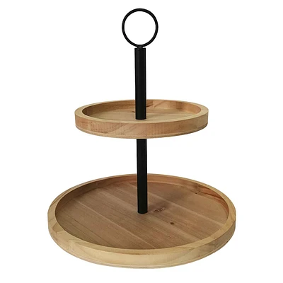 Two Tier Wooden Riser, 13"