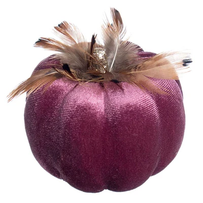 Purple Velvet Pumpkin, 3"