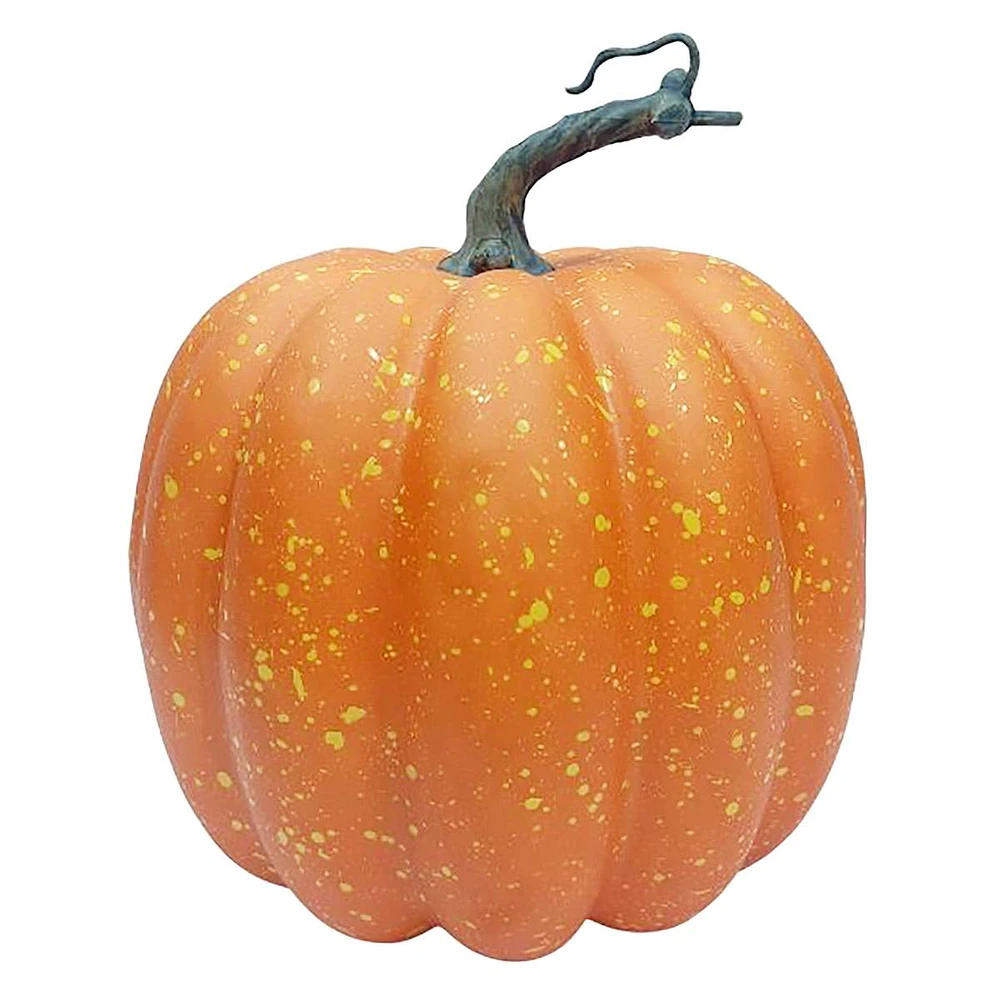 Light Orange Plastic Pumpkin, 7"