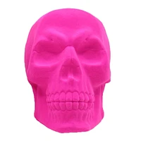 Flocked Halloween Skull