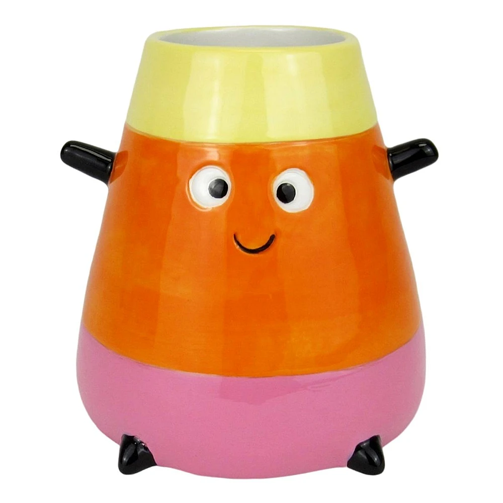 Candy Corn Ceramic Planter, 6"