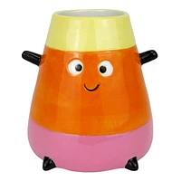 Candy Corn Ceramic Planter, 6"