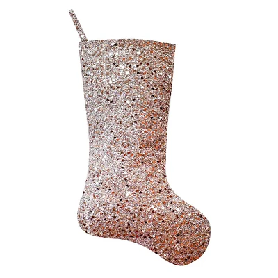 Pink Sequin Stocking, 19"