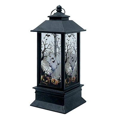 Pre-Lit LED Black Halloween Lantern