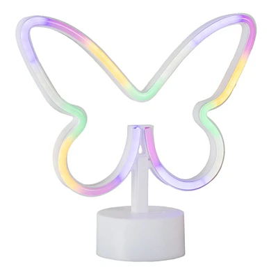 Butterfly Multicolored LED Neon Stand