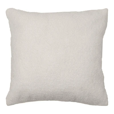 Taupe Teddy Boucle Throw Pillow