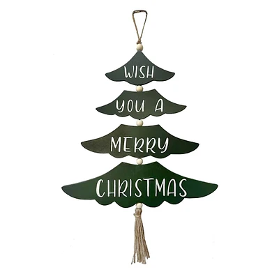 Merry Christmas Tree Wall Decor, 18"