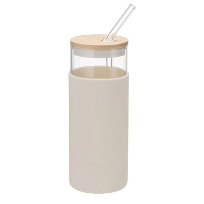 Silicone Sleeve Tumbler with Straw