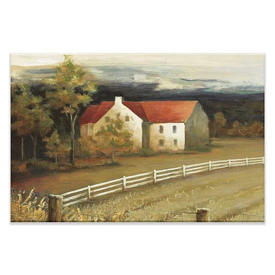 Country Farm House Canvas Wall Art, 24x36