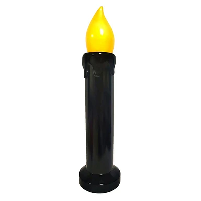 Pre-Lit Black Halloween Candle, 42"