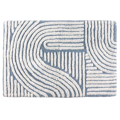 Tufted Swirl Cotton Bath Rug