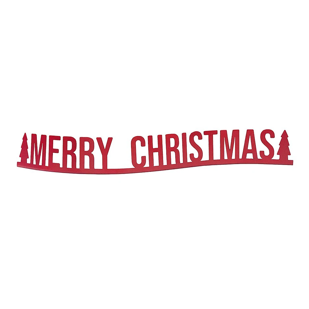 Classic Christmas Metal Merry Christmas Sign, 28.8"