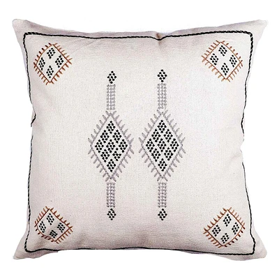 2-Pack Aztec Embroidered Throw Pillows, 20"