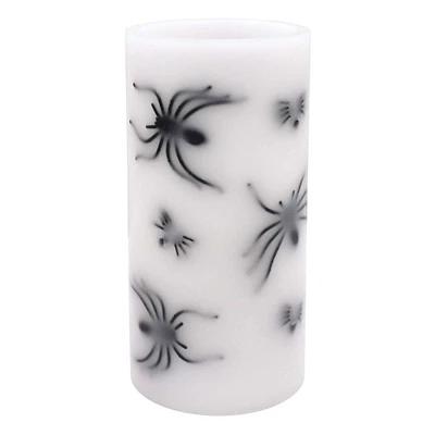 Spider Embedded LED Pillar Candle